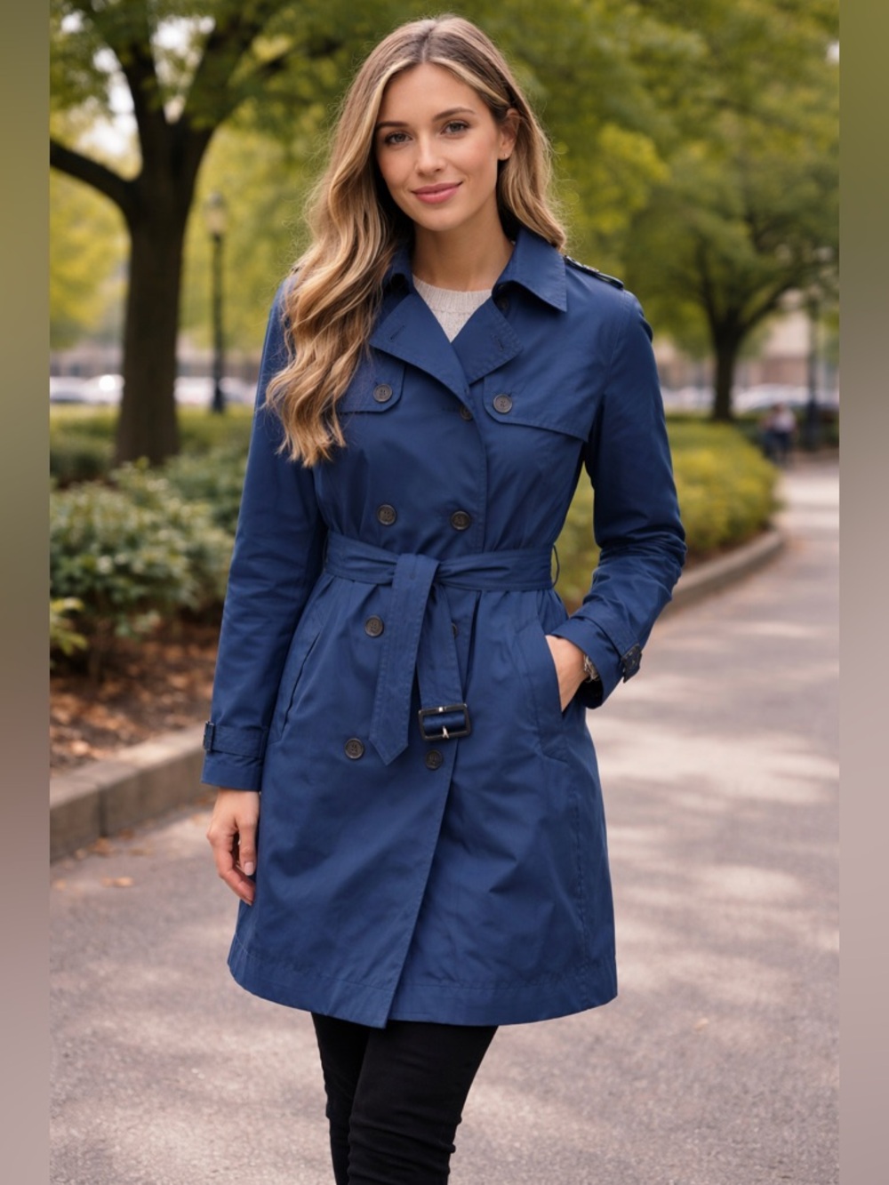 Timberland Navy Waterproof Trench Coat